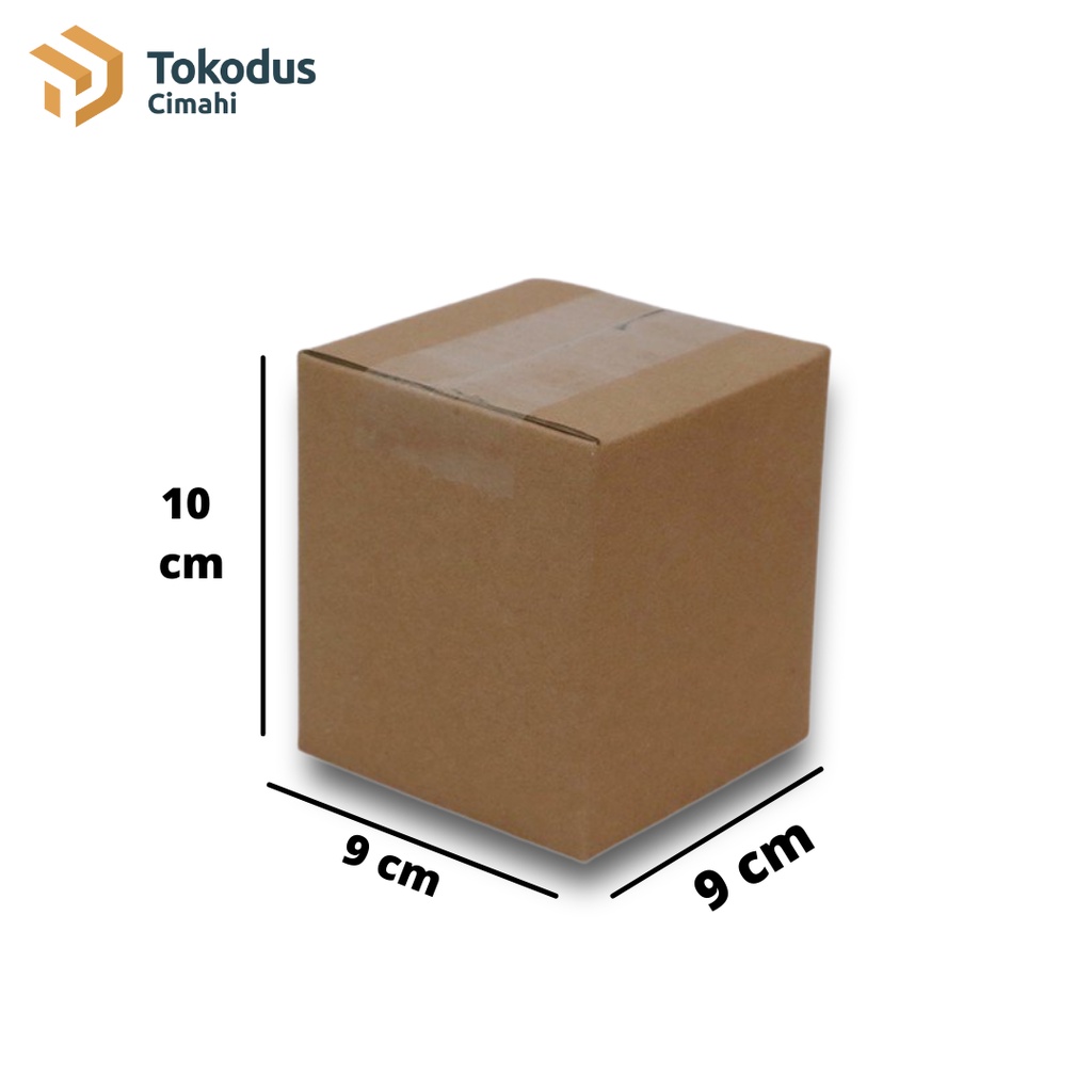 Kardus Packing Kecil Polos 9 x 9 x 10cm Corrugated Coklat - Tokodus Cimahi