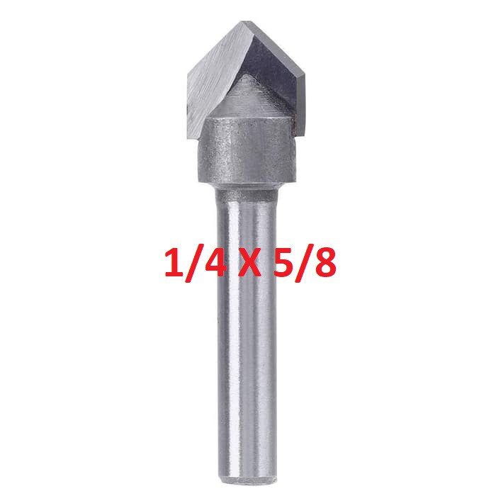 Mata Bor Router V Groove 90 Degree 16mm 0.625 inch Router Bit Trimming Milling Cutter -1RB05