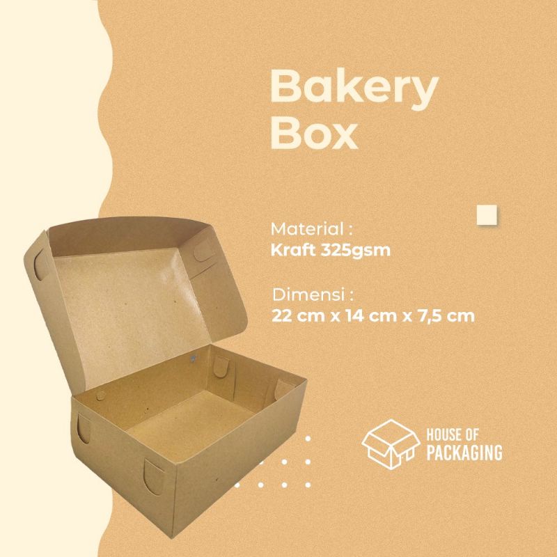 

BOX DUS KARDUS KOTAK BROWNIES BOLEN KUE ROTI NUGGET MARTABAK 22x14x7,5 cm KRAFT 325 gsm @10pcs LAMINASI