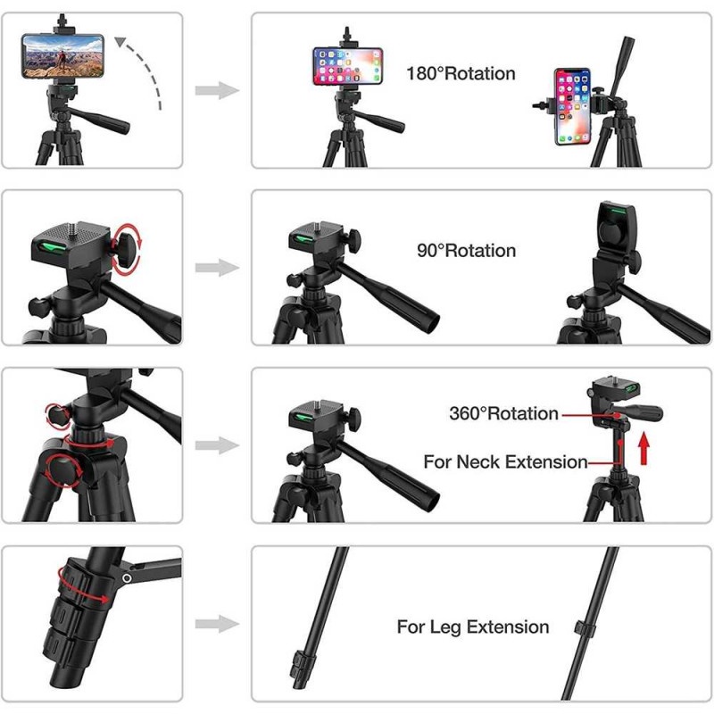 Tripod Kamera DSLR Profesional Smartphone HP dgn Bluetooth Shutter N31