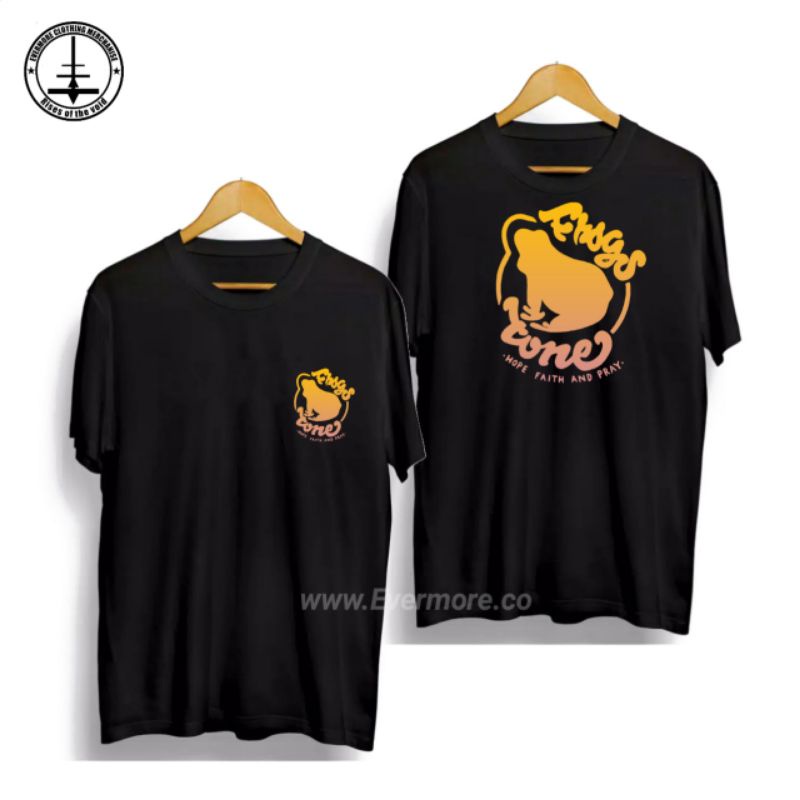 T SHIRT/BAJU FROGSTONE HIGHT QUALITY PRODUC 100%COTTON COMBED REAKTIF KAOS BRAND/DISTRO