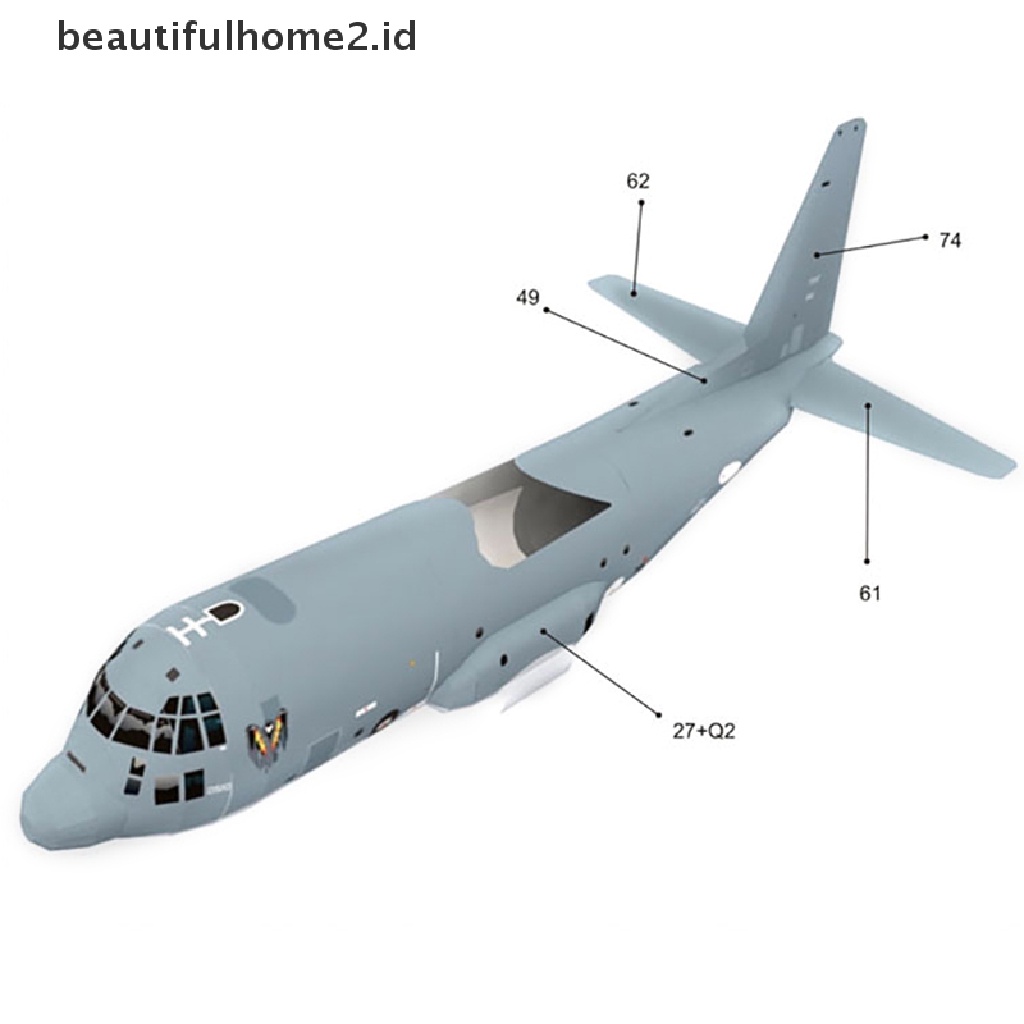 (Beautifulhome2.Id) Ac130 Model Pesawat Tempur Militer Bahan Kertas