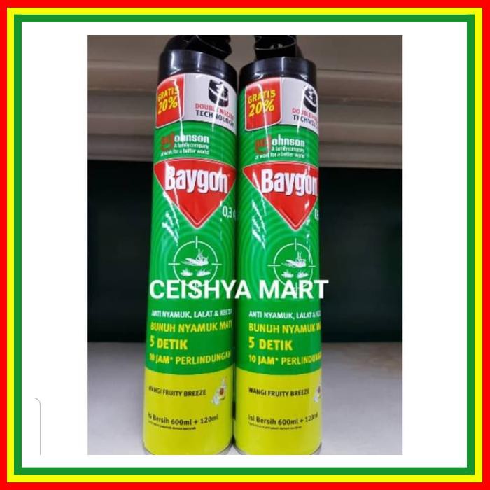 Baygon Fruity Breeze 600Ml +120 Ml New