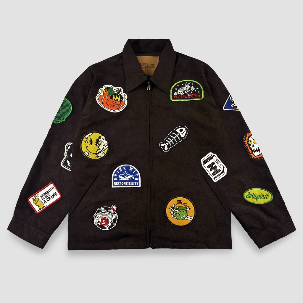 EVILSPIRIT JACKET WORKER - OSCAR PATCH BROWN UNISEX
