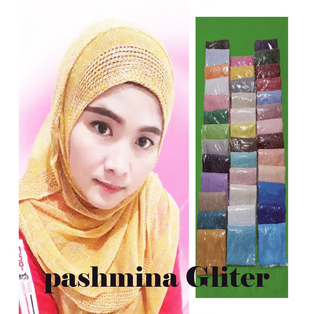 Kerudung Pashmina Gliter kodian katalog 1