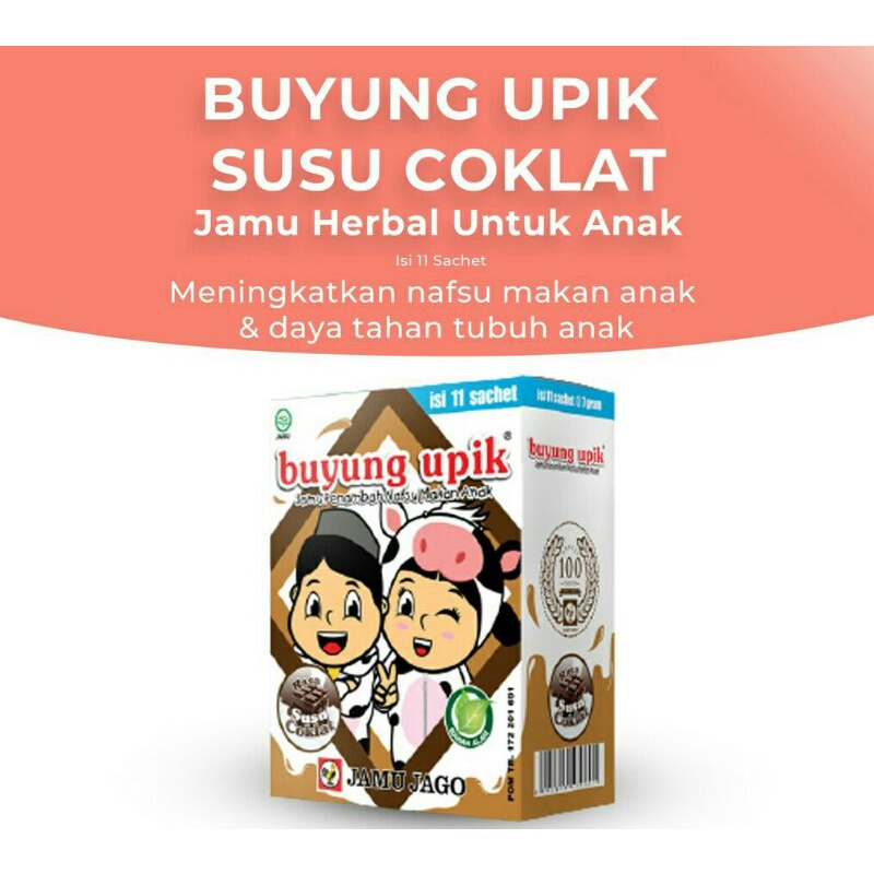 

Buyung Upik Rasa Susu Cokelat Jamu Penambah Nafsu Makan Anak