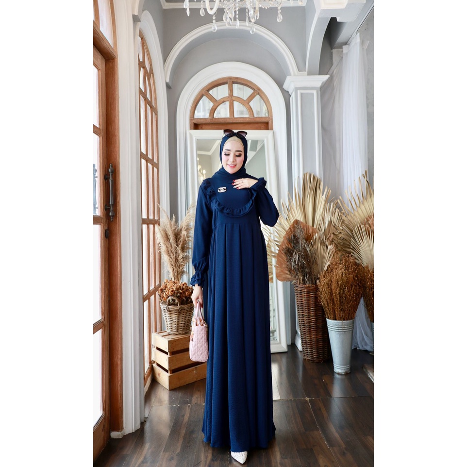 Dress Pesta Manika /Gamis Muslim/Kekinian/ By Glamz/ Rayon/