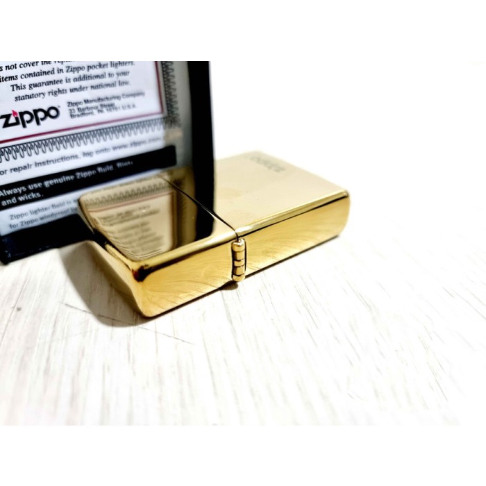 Korek Api Zippo Yellow Gold Matte Grade Ori