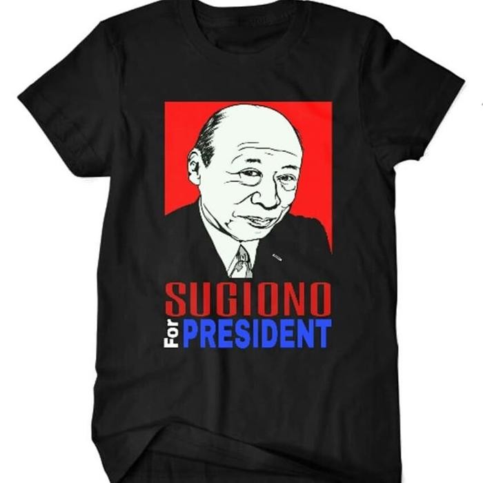 KAOS COMBED 30S SUGIONO FOR PRESIDENT BAJU TSHIRT HS-298