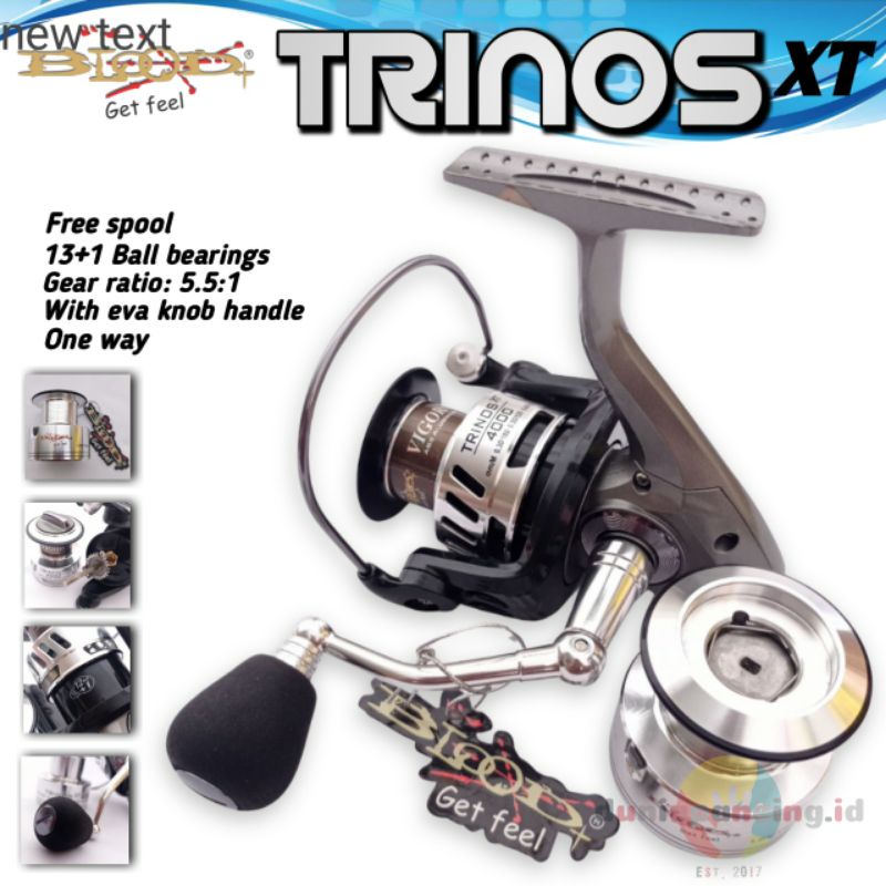 Reel Blood Trinos XT 4000 6000 free/bonus metal spool
