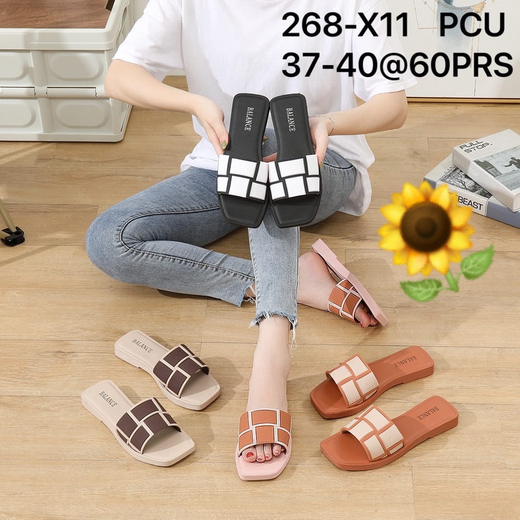 Sandal Karet Jelly Wedges Wanita import Model Terbaru Original Kekinian by AGUNG STYLE Balance 268-X11