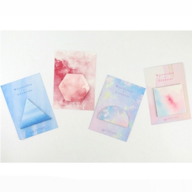 

READY STOCK - Watercolor Geometric Sticky Notes