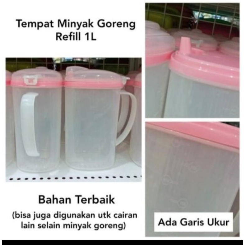 Tempat Minyak Refill Wadah Botol Minyak Ada Ukuran Gelas Takar Goreng