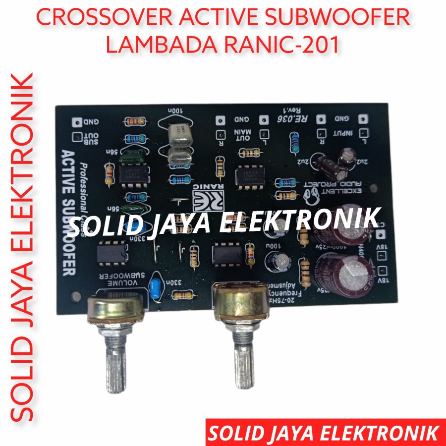 KIT CROSSOVER SUBWOOFER KROSSOVER AKTIF ACTIVE SUB LOW BASS FILTER SUB LOW LAMBADA 4558 RANIC 201