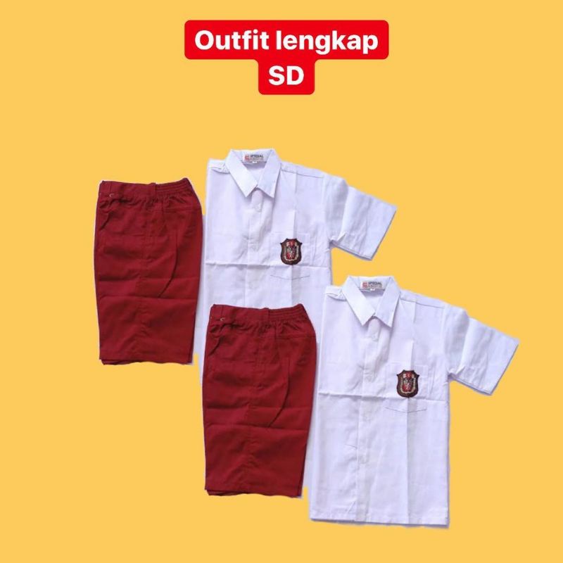 

1set SERAGAM SEKOLAH SD || BAWAHAN DRIL & ATASAN ERO