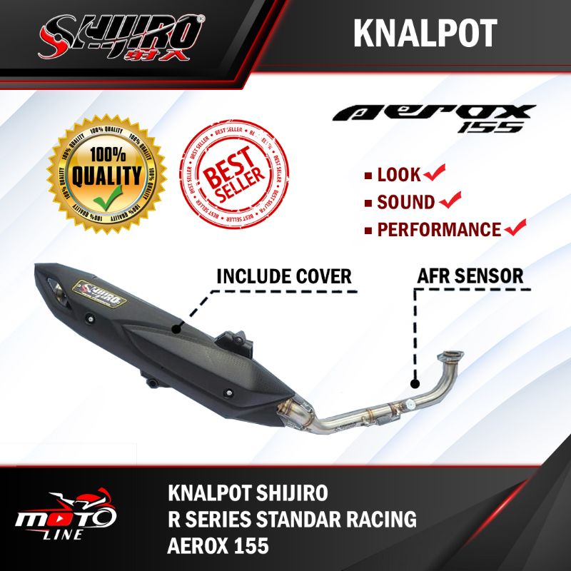 knalpot shijiro aerox 155 standar racing