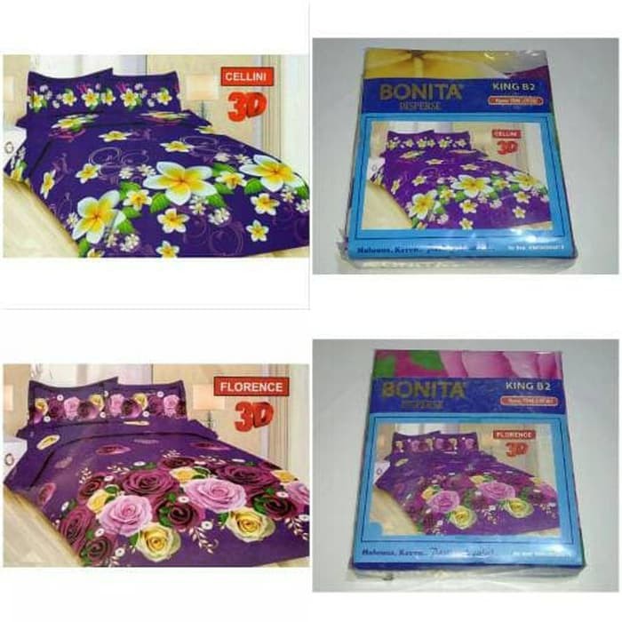 Sprei Bonita Ukuran 180x200 Motif Florence dan Cellini