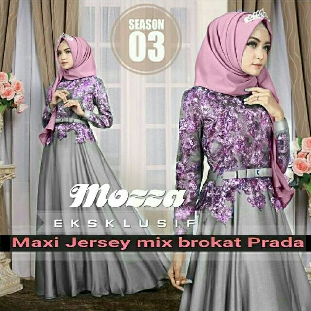 Gamis termurah - SET GAMIS MOZZA SYAR'I + PASHMINA