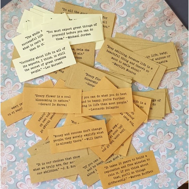 

Vintage Quotes Paper for Journal Deco - Big Writers Series (10pcs)