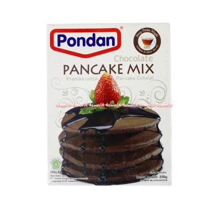 Pondan Original Chocolate Pancake Mix 250gr Tepung Kue Instant Membuat Penkek Original Pancek Cokelat Coklat Pon Dan