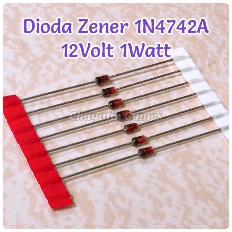 Dioda zener 1N4742A 12Volt 1Watt - Dioda Zener 12V 1W