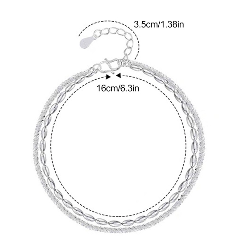 Gelang Sterling Silver 925 Model Double Layer Untuk Wanita