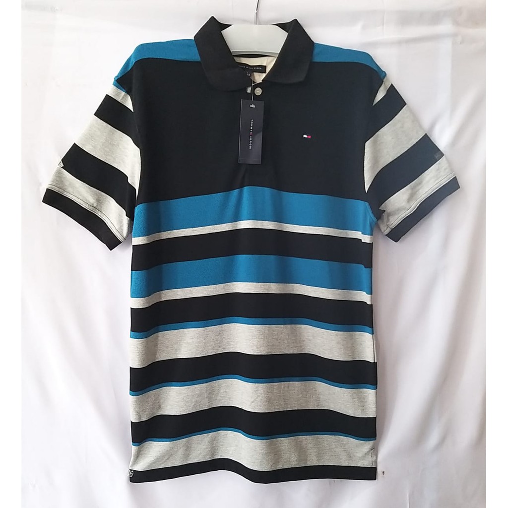 TOMMY HILFIGER COLLAR T-SHIRT - KAOS KERAH - KAOS POLO - ORIGINAL BRANDED - BRANDED MURAH