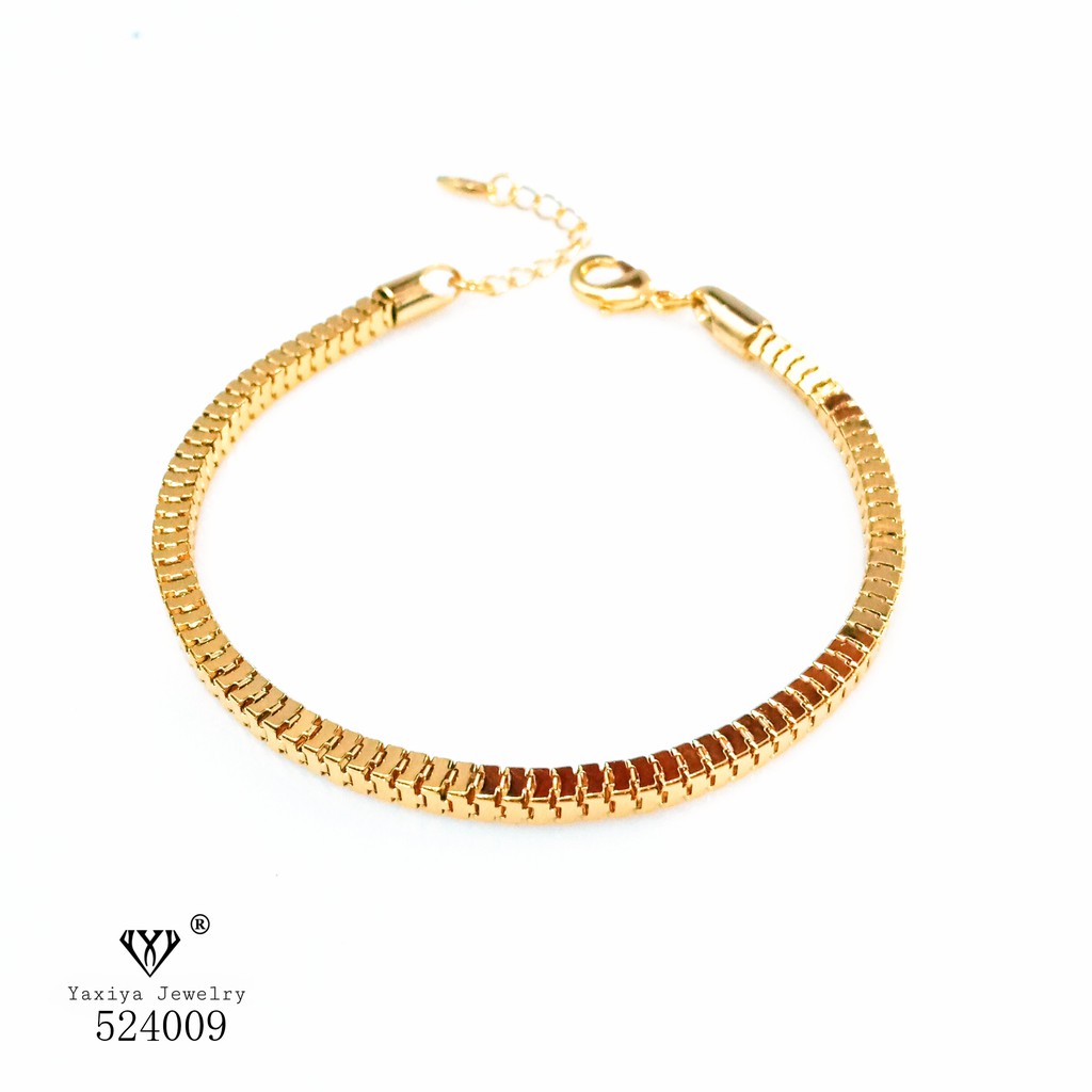 Gelang Lapis Emas Milano Perhiasan Imitasi Gold 18K Yaxiya Gelang Lapis Emas Milano Perhiasan Imitasi Gold 18K Yaxiya