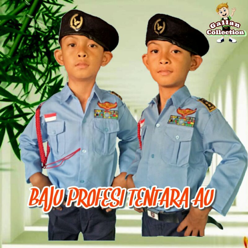 BAJU PROFESI TENTARA AU / KOSTUM TNI AU / SERAGAM TNI AU / BAJU KARNAVAL TNI AU