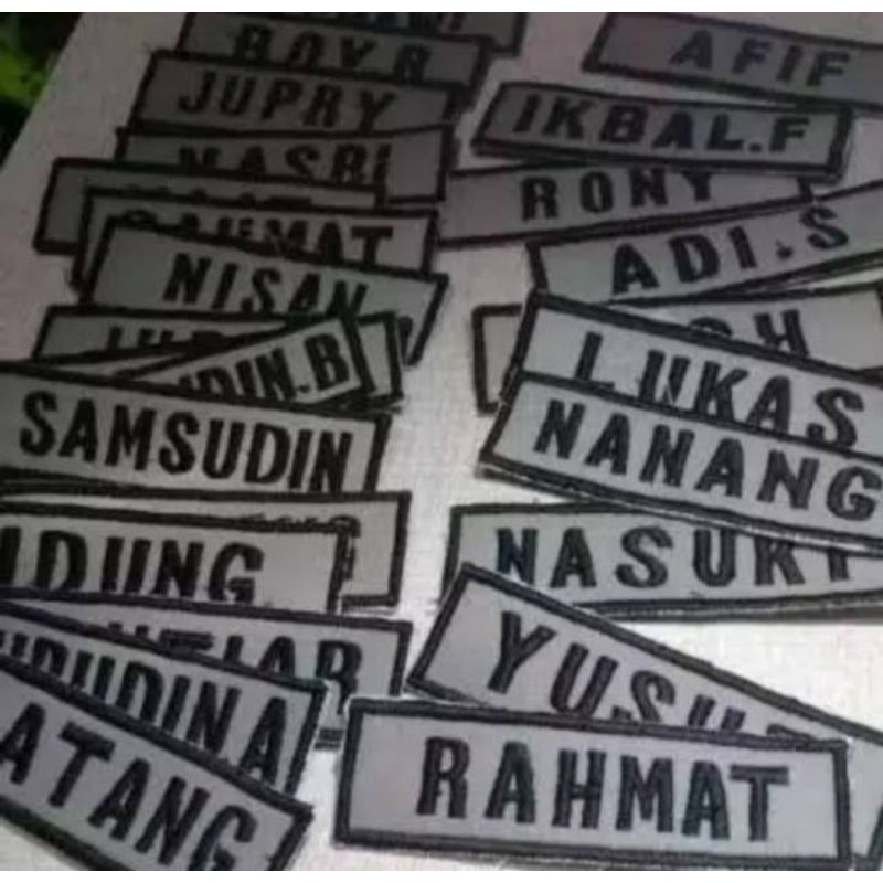 

name tag rompi