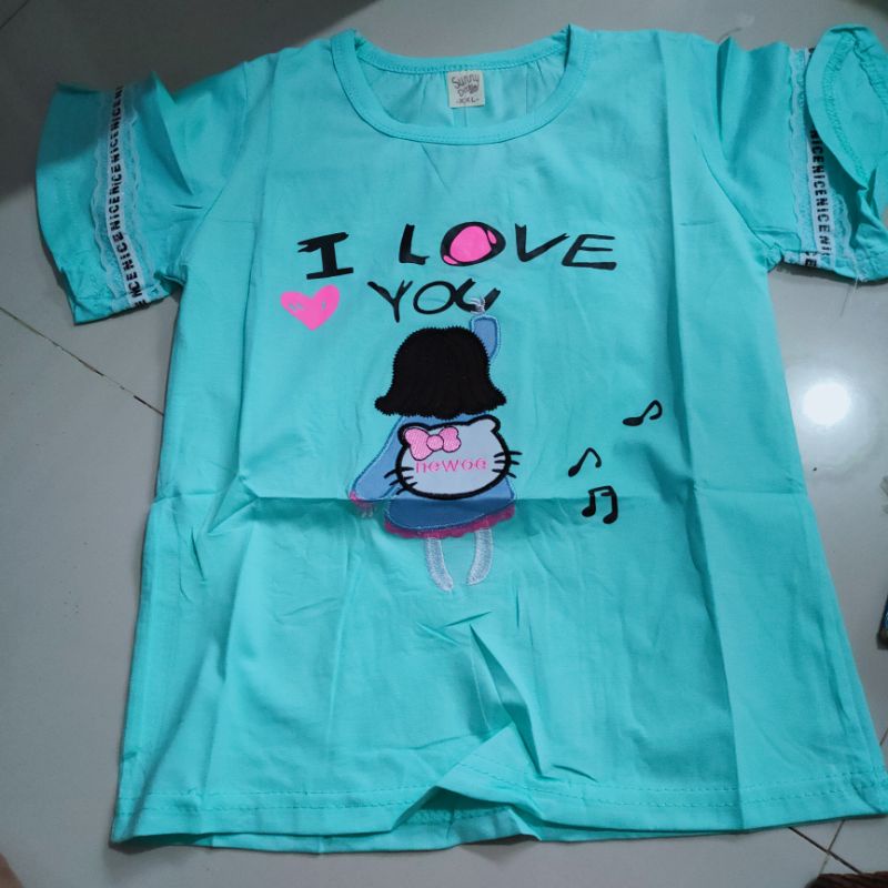 Kaos import anak 2 3 4 5 tahun baju anak cewek premium ( kaos import SUNNY DAY )