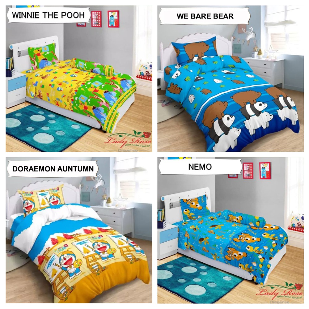STARDIVA COLLECTION - Seprei Lady Rose Winnie The Pooh/We Bare Bear/Doraemon Auntum/Nemo 120x200 cm