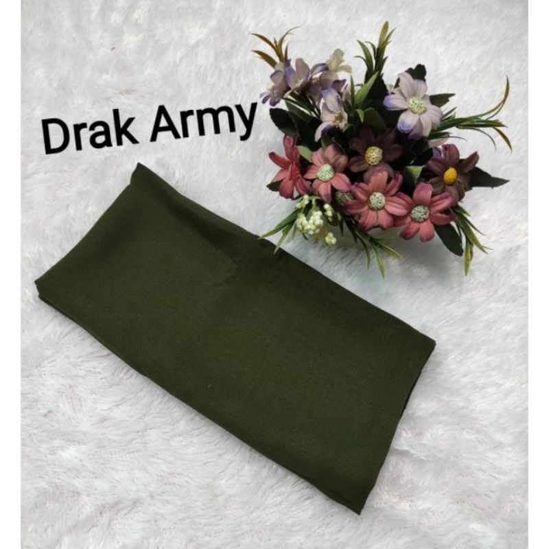 hijab BELLA SQUARE Pollycotton premium-Dark ARMY