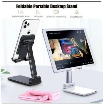 Folding Desktop Phone Stand HD38 Holder Dudukan HP dan Tablet