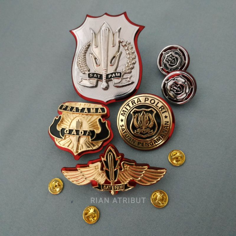 PAKET KOMPLIT ATRIBUT SATPAM , LEBIH HEMAT , PIN SATPAM , PANGKAT SATPAM, KEWENANGAN SATPAM , ATRIBU