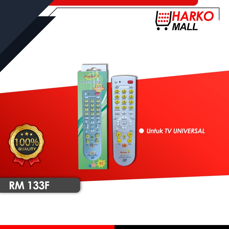 REMOTE UNIVERSAL TV 133F  Fungsi Senter