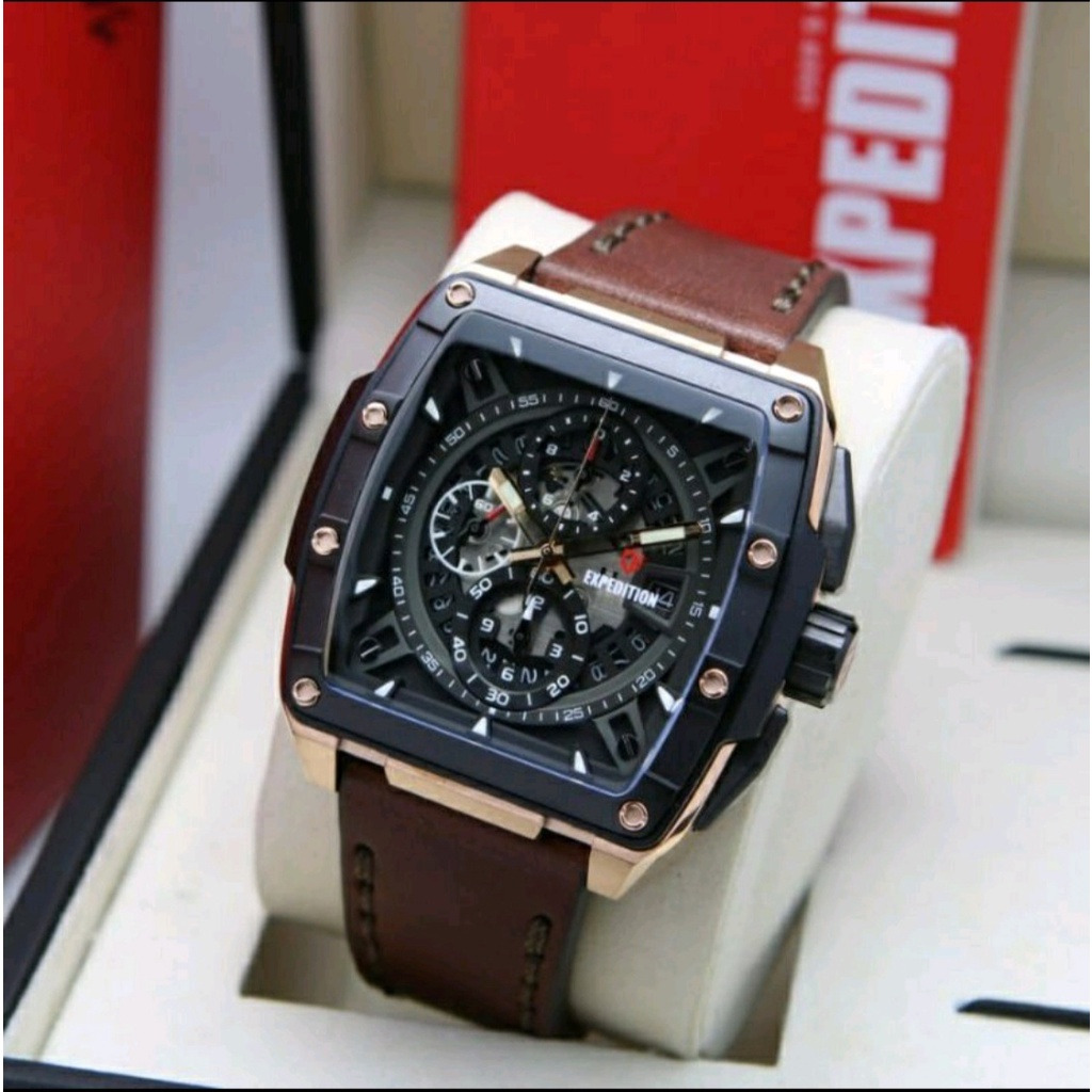 Expedition E 6815 Jam Tangan Pria Kulit Original Garansi Resmi 1 TAHUN