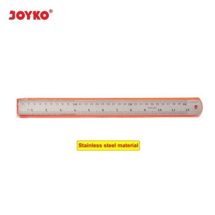 

Penggaris Besi Stainless Steel Joyko [RL-ST30/30 cm] / Ruler Mistar Alat Ukur Garisan SILVER
