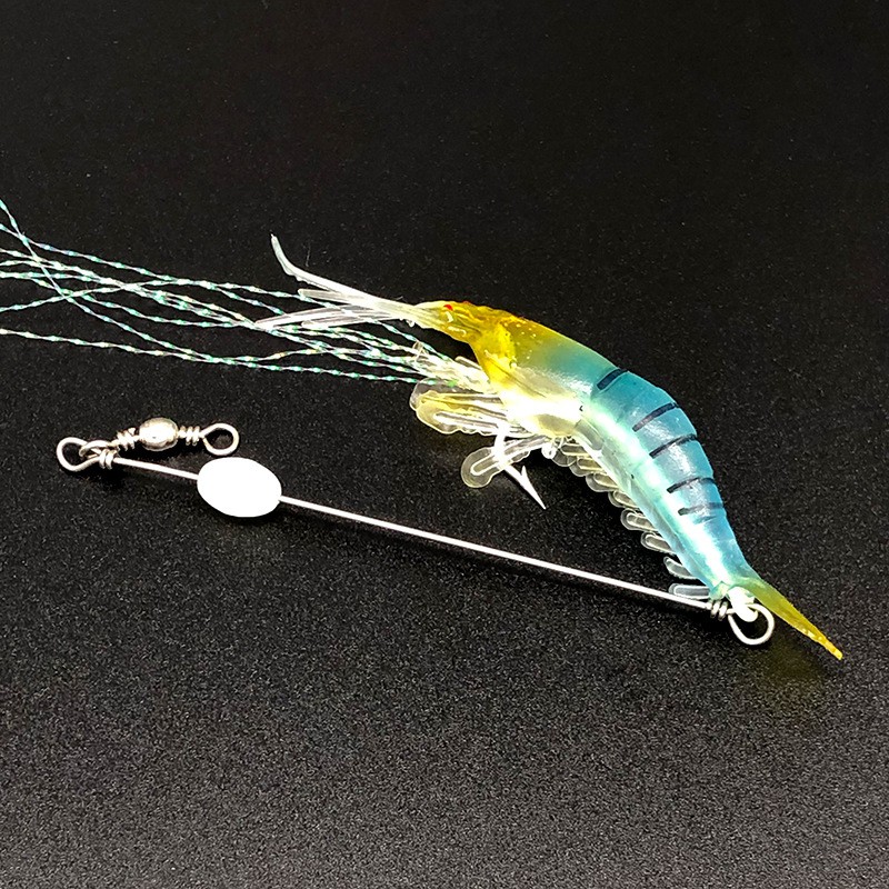 Shengyao 5Pcs Luminous Shrimp Bercahaya Udang Umpan Pancing 9cm/6g Fishing Lure Ikan Bass Wobbler Silikon Lembut Buatan Umpan Memancing Swimbait Tackle