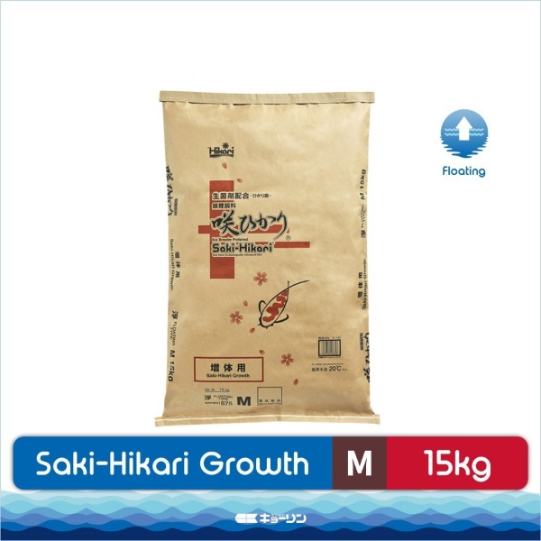 Saki Hikari Growth Floating M 15kg 15 kg Makanan Pelet Pakan Ikan Koi