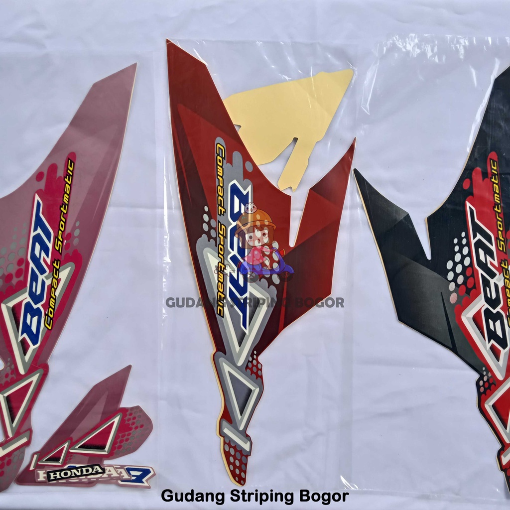 STIKER STRIPING BODY MOTOR HONDA BEAT KARBU 2011