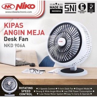 NIKO NK 906A - KIPAS ANGIN DUA FUNGSI 9&quot; ROTARY - kipas angin meja