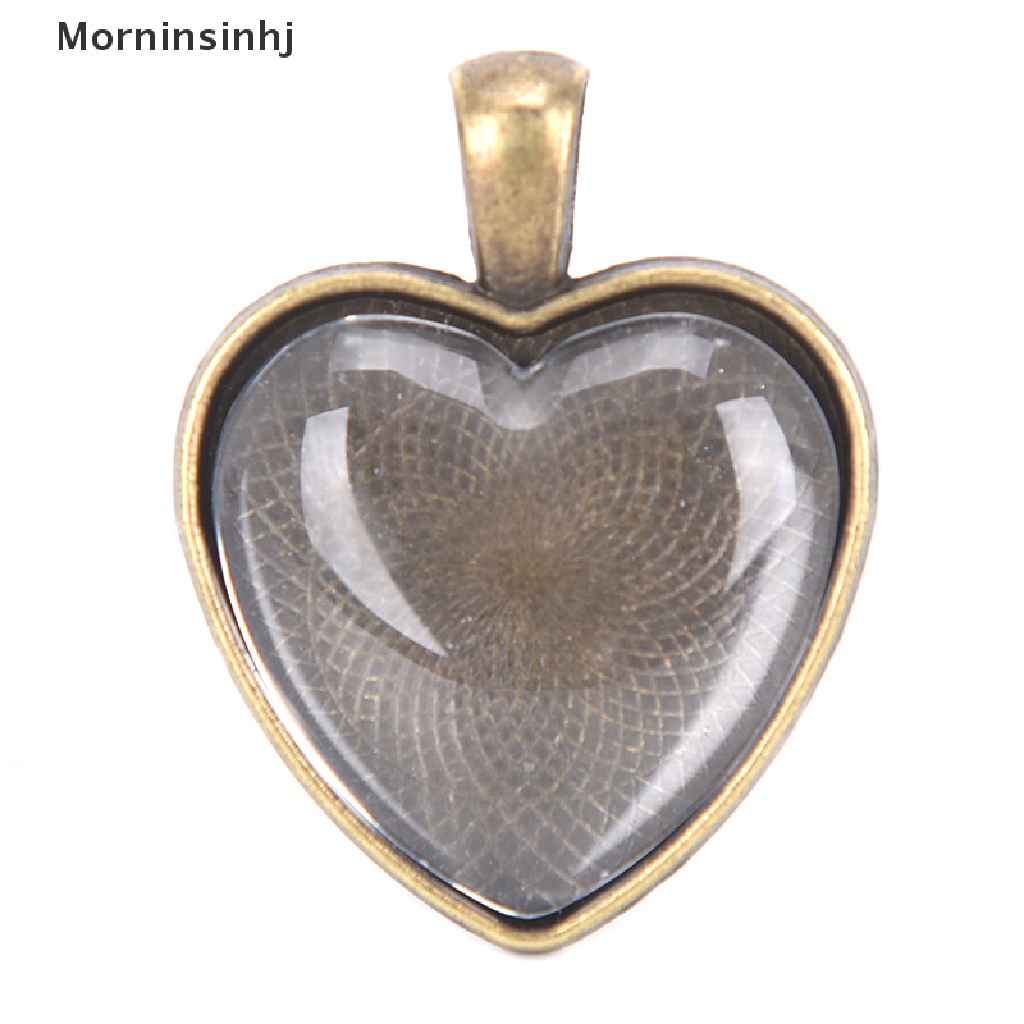 Mornin 60pcs Liontin Cabochon Kaca Terang Untuk Kalung / Perhiasan DIY
