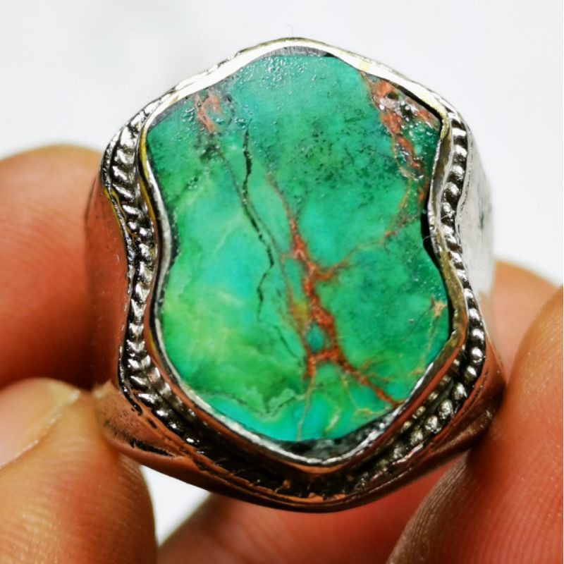 Batu akik pirus persia motif terompah