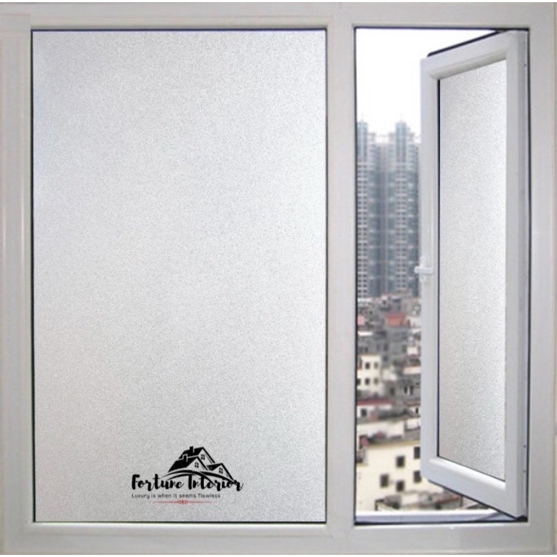 Ukuran lebar 45cm 90cm 120cm motif polos Wallpaper Cutting Sticker kaca glass film stiker pintu jend