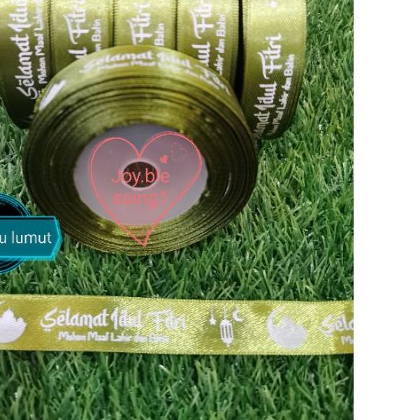 

☂ PITA IDUL FITRI LEBARAN SABLON SATIN 3/4" 2 CM/PITA LABEL SOUVENIR/PACKAGING MURAH ◊