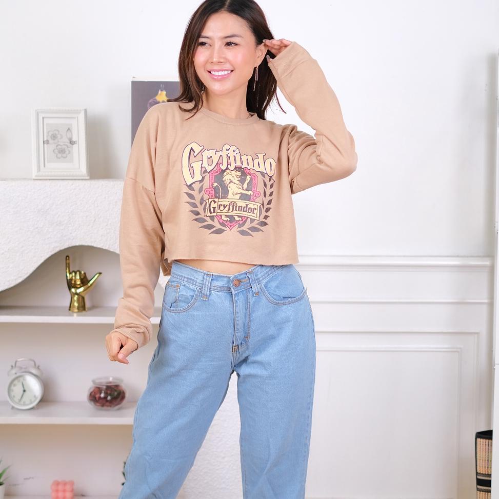 FLEECE Sweater GryffindorOversize Cropee ◦ Pdg31au22ᴮ
