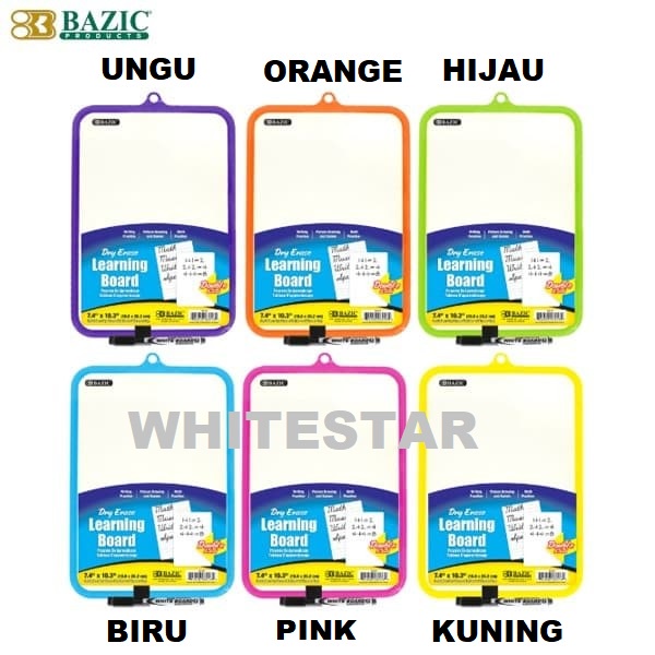 

papan tulis whiteboard bazic kecil uk. 7,4" x 10,3" (free spidol dan penghapus)