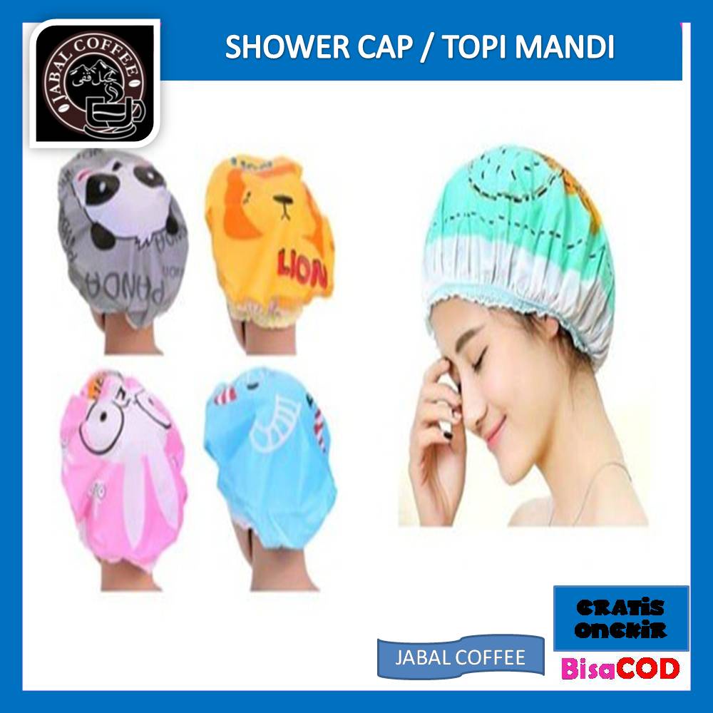 Shower Cap Karakter Topi Keramas / Shower Cap Penutup Kepala Anti Air 016