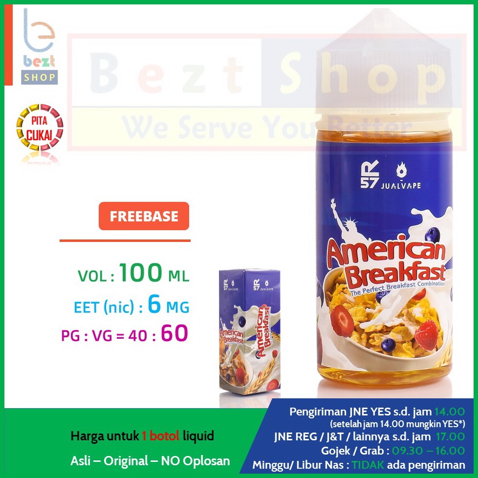 American Breakfast V2 Blueberry Cereal Hero57 100 Ml 3 Mg Dan 6 Mg Shopee Indonesia